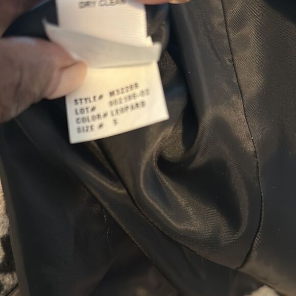 Tahari Marla Leopard Wrap Wool Blend Jacket/Coat S - Picture 8 of 10